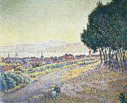 Paul Signac town at sunset saint tropez oil painting artist